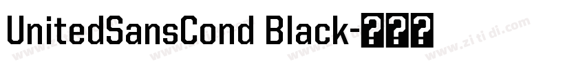 UnitedSansCond Black字体转换